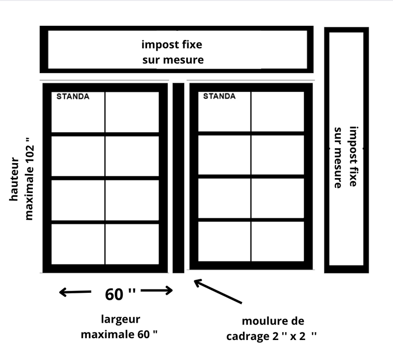 Fenêtres à 3 et 4 panneaux coulissants Ez Sun